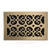 Decor Grates 6x10 Scroll Floor Register Ant. Brass