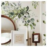 RoomMates Watercolor Floral Wall Decals GreenCream