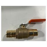 Inch Brass PEX Ball Valve Orange Handle