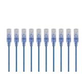 Monoprice Cat6A Ethernet Cable 0.5ft 10-Pack Blue