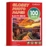 CAREGY 100-Sheet Glossy Photo Paper 8.5x11in