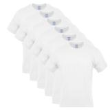 Gildan Mens Crew T-Shirts White 6-Pack XL