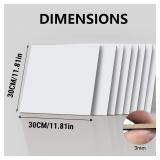 Creatorally 6pk White Basswood Sheets 12x12x18