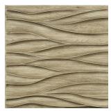 STICKGOO 3D Wall Panels 19.7 Wood Wave Design