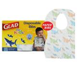 Glad Shark Disposable Paper Bibs 30 Count