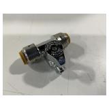 SharkBite Chrome Brass Tee Stop Valve