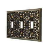 AMERELLE Filigree Triple Cast Metal Wallplate
