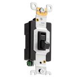 GE 20A Single Pole Toggle Switch Black 1 Pack