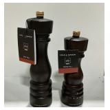 Cole Mason Salt and Pepper Mill Set Dark Brown