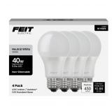 Feit Electric 40W LED A19 Bulb 4-Pack 3500K