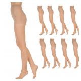 Leggs Sheer Toe Pantyhose Nude Size B 8-Pack