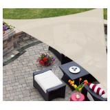 AsterOutdoor 10 Triangle Sun Shade Sail Cream