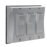 BELL 3-Gang Weatherproof Decorator Cover Gray