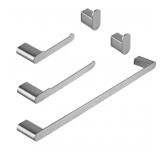 BWE 5-Piece Brushed Nickel Bath Hardware Set