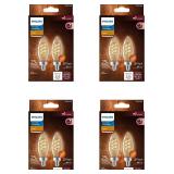 Philips LED 8-Pack B11 Amber Candelabra Bulbs