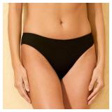 Shade  Shore Ribbed Hipster Bikini Bottom Black L