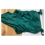 Shade And Shore Green Ruched Swimsuit Bottoms M...