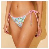 Wild Fable Floral Print Ruffle Bikini Bottom XS