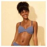 Shade  Shore Pucker Striped Underwire Bikini Top