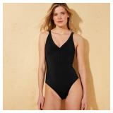 Andie Swim Ipanema One Piece Swimsuit Black Medium