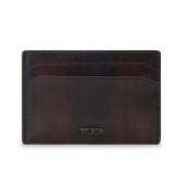 Tumi Nassau Slim Card Case Burnished Wine