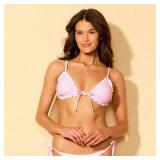 Wild Fable Pink Eyelet Bikini Top Size L