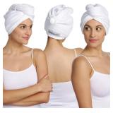 Turbie Twist 3-Pack Cotton Hair Towel Wrap White