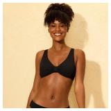 Shade  Shore Ribbed Bralette Bikini Top Black M