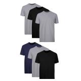 Hanes Mens Moisture-Wicking Crew Tee Large 6Pk