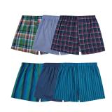 Fruit of the Loom Mens Tartan Boxers Large