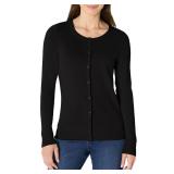 Amazon Essentials 4X Black Crewneck Cardigan
