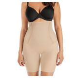 Maidenform High-Waist Thigh Slimmer XL Latte Lift