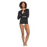 Roxy Womens Essential Zip Rashguard Anthracite XL