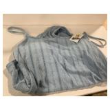 Shade  Shore Blue Textured Swimsuit Top Size M