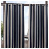Exclusive Home Canopy Stripe Curtains 54x96 Navy