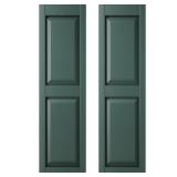 Builders Edge Raised Panel Shutters 14.75x55 Green