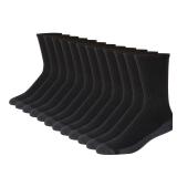 Hanes Mens Max Cushioned Crew Socks 12-14 US