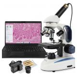 AmScope 1000X Compound Microscope with 2MP Camera