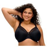 Elomi Womens Smooth Underwire Bra Black 38G $65.00