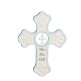 DEMDACO Bless This Child Porcelain Cross 7x5