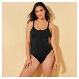 Andie Swim Copacabana One Piece Swimsuit Black M