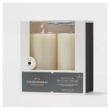 Threshold 2pk 3x6 LED Cream Candles