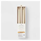 Threshold 4pk 10in LED Taper Candle Set - Cream