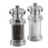 Cole  Mason Salt  Pepper Grinder Set 5.5 Clear