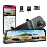 LINGDU 12 4K Mirror Dash Cam Dual Lens New Open...