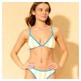 Wild Fable Small Striped Triangle Bikini Top...
