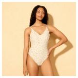 Shade  Shore Floral Plunge One Piece Medium