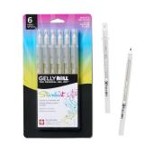 SAKURA Stardust Gelly Roll Pens 6-Pack Clear Bold