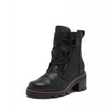 Sorel Joan Now Lace Boots Black Womens Size 8.5