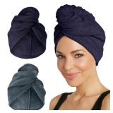 Turbie Twist Microfiber Hair Towel 2-Pack Large